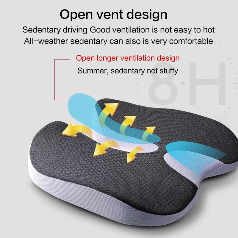 Cuscino antiscivolo Cuscino prostatico in memory foam ortopedico per crocizo Sciaticaback Sollievo dal dolore Comfort Sedia Seggiolino auto
