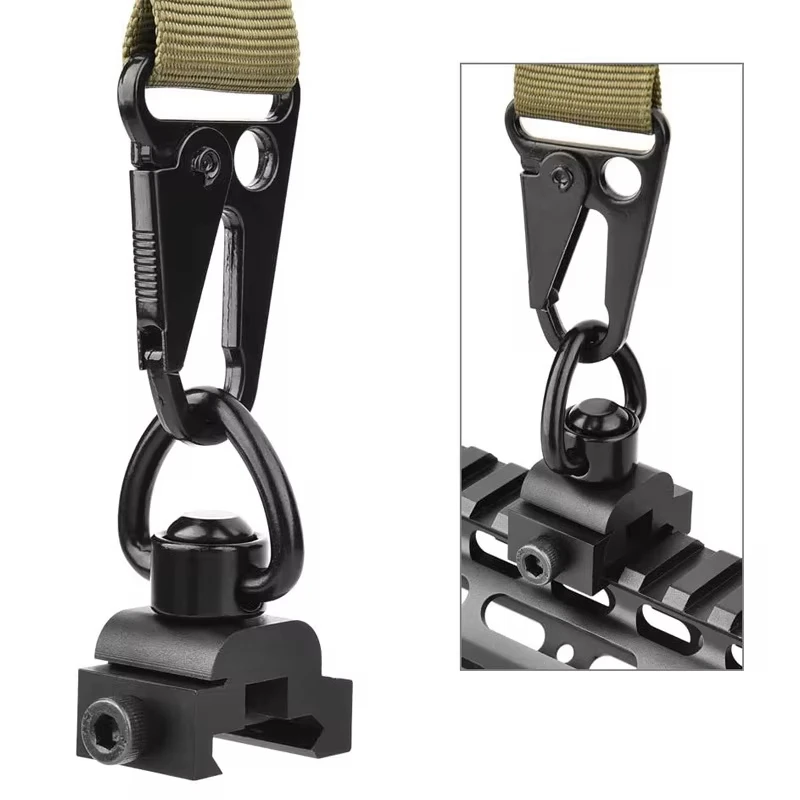 สายรัดปืนสลิงหัวเข็มขัดหมุนแหวนรูปหัวใจ QUICK RELEASE ลูกเหล็ก Qd AK ปรับปืนอัดลมปืนไรเฟิล