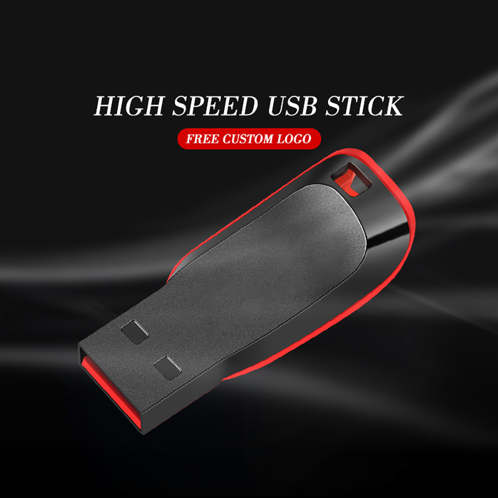 Chiavette USB ad alta capacità con velocità 2.0 128 GB 64 GB Portachiavi nero gratuito Pen Drive Memory Stick da 32 GB Mini regalo aziendale