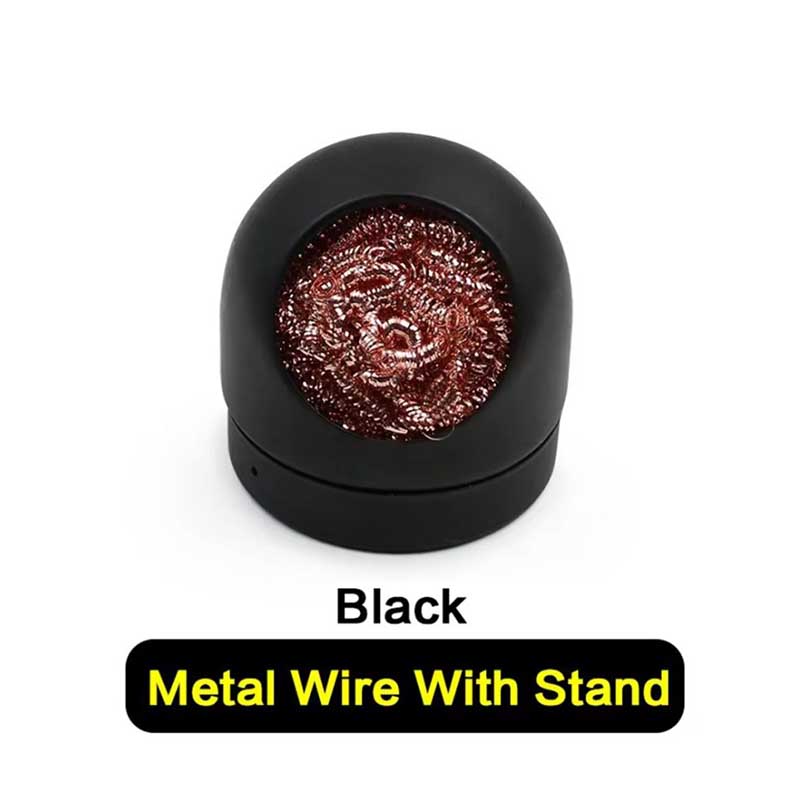 Metal Wire Stand Welding Desoldering Solder Iron Tip Dross Cleaner Cleaning Steel Ball Mesh Filter