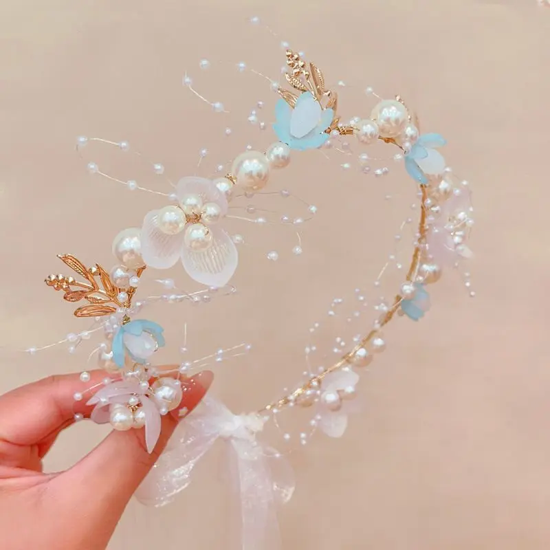 Kinderkrans Hoofddeksel Super Fairy Mori Kroon Hoofdband Prinses Bloemenmeisje Hoofd Bloemenmeisje Verjaardag Show Haaraccessoires