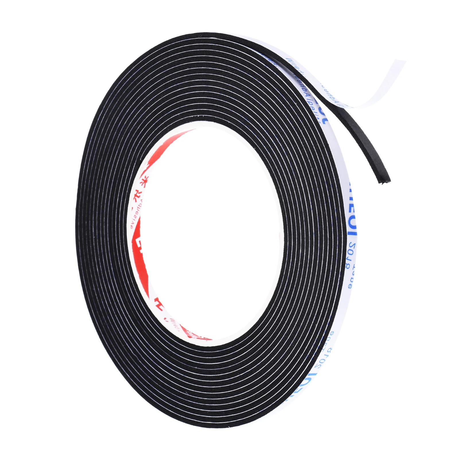 2/5m EVA Black Foam Sealing Tape Single Sided Self-adhesive Foam Insulation Tape Weather Stripping Window Door Seal Strip