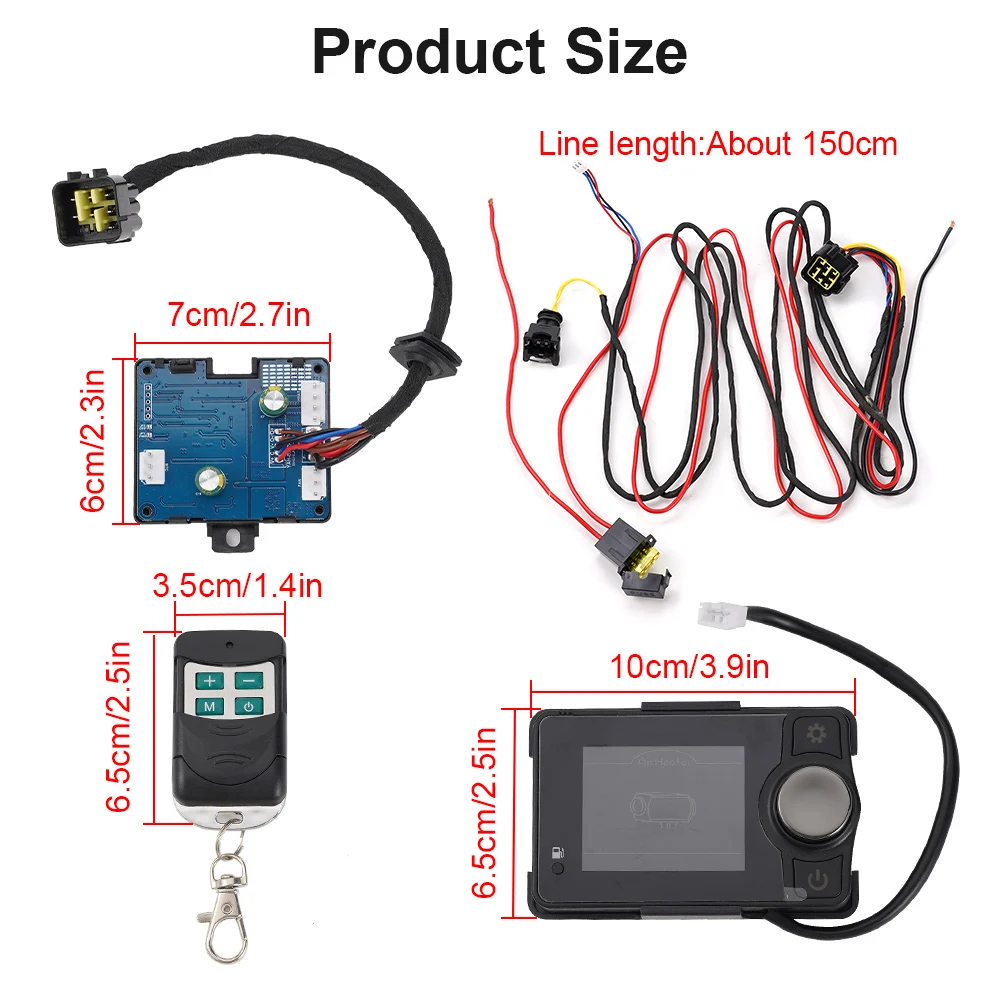 12V Car Air Parking Heater Monitor Switch Manual Buttons Remote Controller LCD Display For Truck Air Diesel Heater Accessories