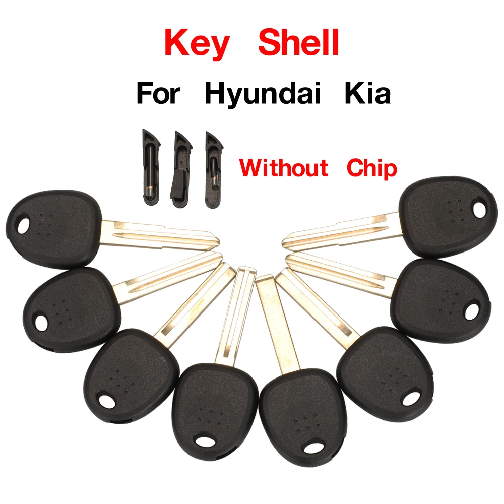 Jingyuqin 10 Uds. Aplicable a 3 especificaciones de Chips transpondedor carcasa para llave para KIA Hyundai Accent Sonata Elantra Accent
