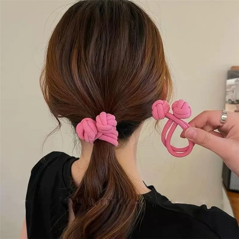 Acessórios de cabelo elásticos altos simples do temperamento da faixa de cabelo para mulheres