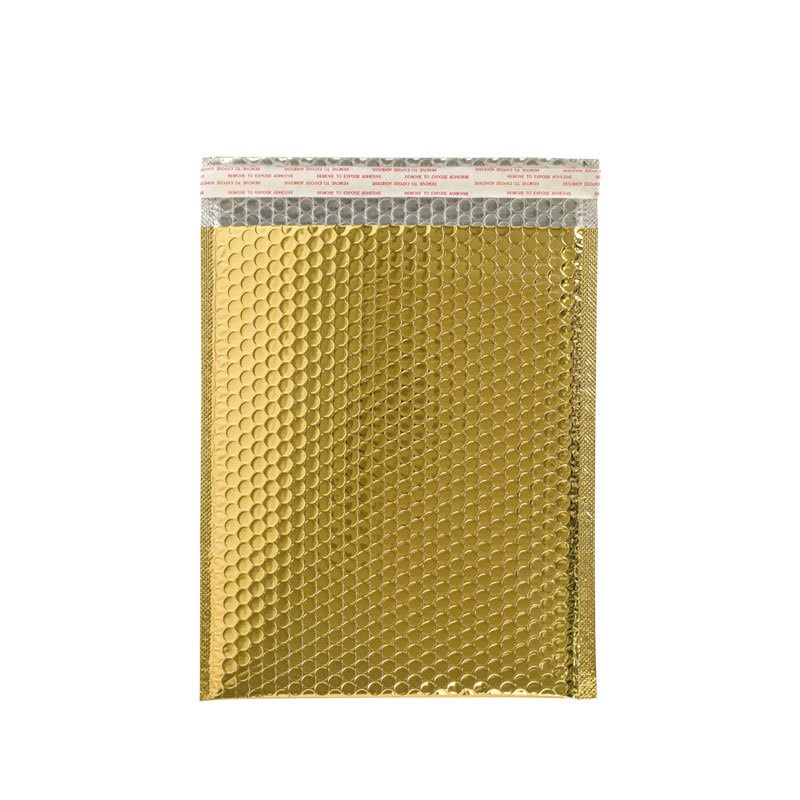 小さなビジネス用品のバブルメールボックス、パッケージ封筒バッグ、ローズゴールドとシルバー、ラージ、25x30cm、18x23cm、50個