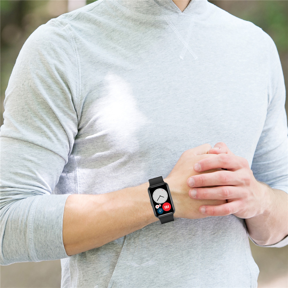 Huawei Watch Fit 용 실리콘 스트랩 Huawei Fit 액세서리 용 도구가있는 스페셜 에디션 손목 밴드 교체 시계 밴드