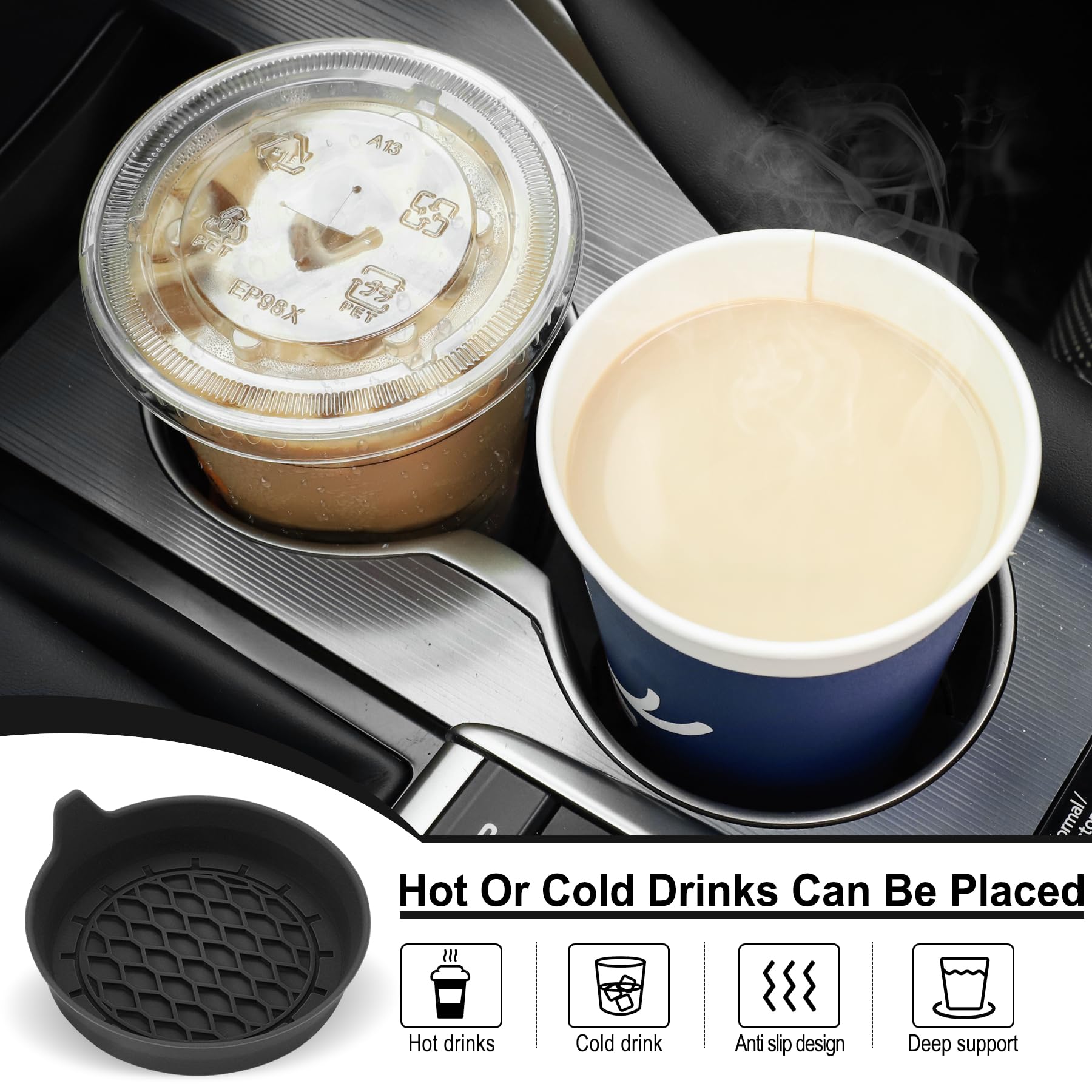 2/4 stücke Auto Tasse Halter Untersetzer Silikon Tasse Halter Einsatz Universal Non-Slip Tasse Halter Auto Zubehör Innen stille Tasse Pad