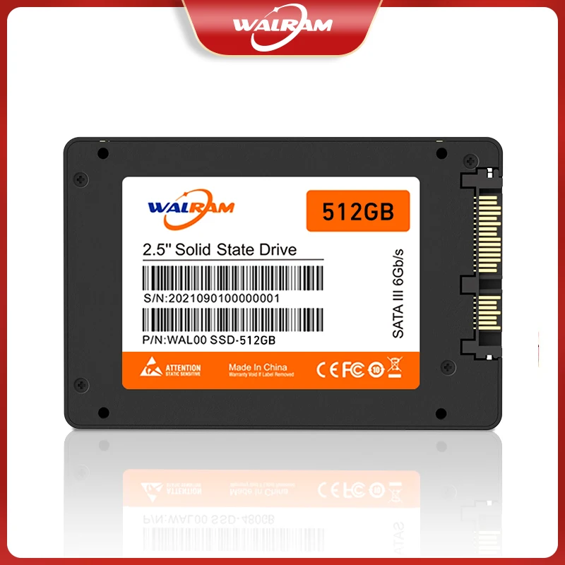 Walram-デスクトップPCおよびラップトップ用のソリッドステートドライブ、ハードディスク、512GB、2.5 sata3、120GB、240GB、128GB、256GB、480GB、500GB、1テラバイト