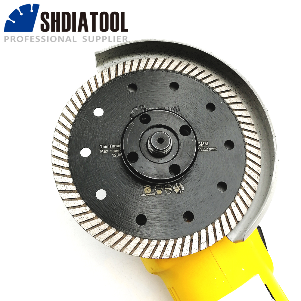 SHDIATOOL 1Pc 105 /115/125Mm Kim Cương Ép Nóng Superthin Turbo Lưỡi Dao Gạch Gốm Đá Cẩm Thạch Đĩa Cắt độ Dày 1.1-1.6Mm
