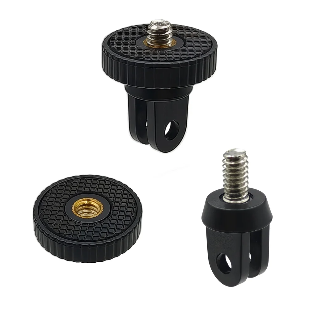 Base de montaje de adaptador de trípode con tornillo fijo 1/4 para Gopro 13 12 11 10 9 8 7 juego de accesorios de Cámara de Acción