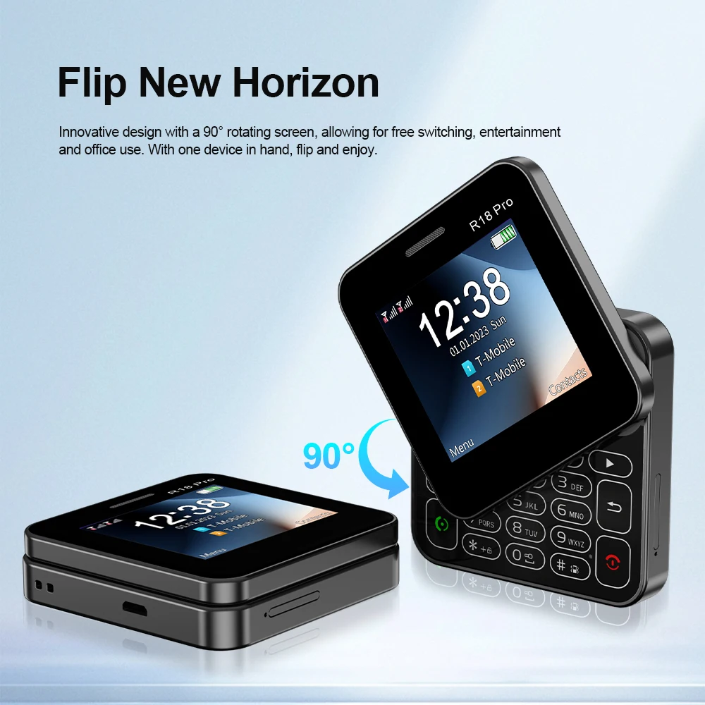 SERVO R18 PRO 2G หมุนหน้าจอโทรศัพท์มือถือไฟฉายคู่ Dual SIM Card วิทยุ FM Speed Dial Slider โทรศัพท์มือถือ 2.4" หน้าจอ