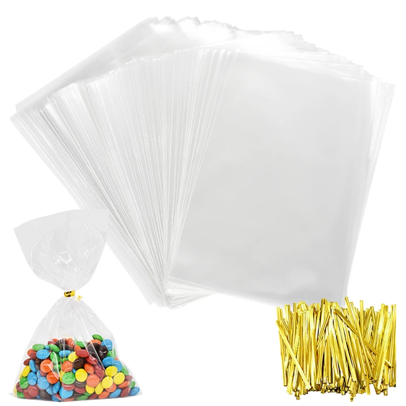 100 Chiếc Trong Suốt Túi Kẹo Lollipop Bánh Bao Bì Rõ Ràng Opp Cellophane Túi Quà Tặng Giáng Sinh Cưới Tiệc Sinh Nhật