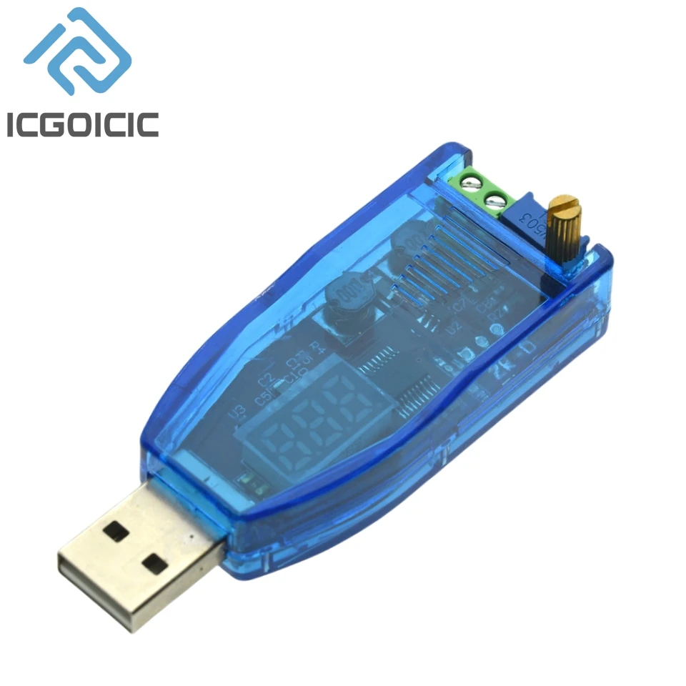 LED DC-DC 5V a DC 1-24V Potenziometro regolabile USB Step Up/Down Buck Boost Converter Modulo regolatore di tensione di alimentazione