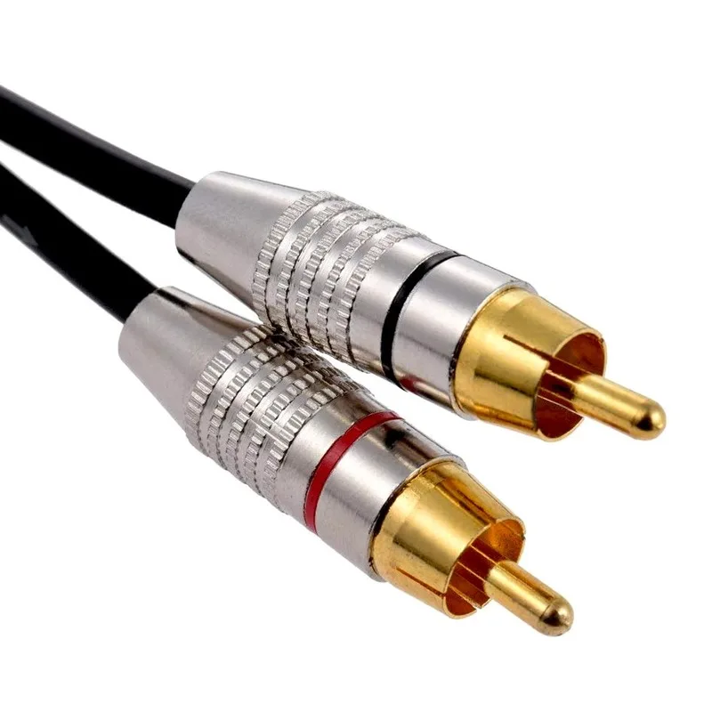 Rca-オーディオ線2rcaからxlr,オス/メス,2 lotusからオーディオケーブル,0.3メートル,3コア銅線