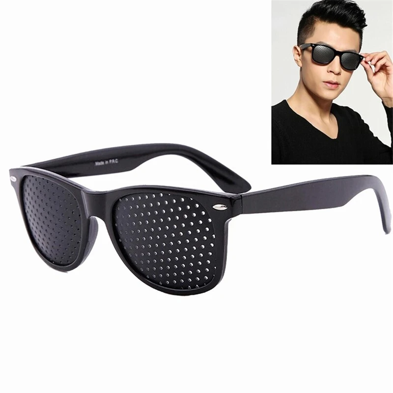 Óculos corretivos vestíveis para cuidados com a visão, melhorador estenopeico, óculos com buraco, anti-fadiga, proteção para os olhos, óculos de grau