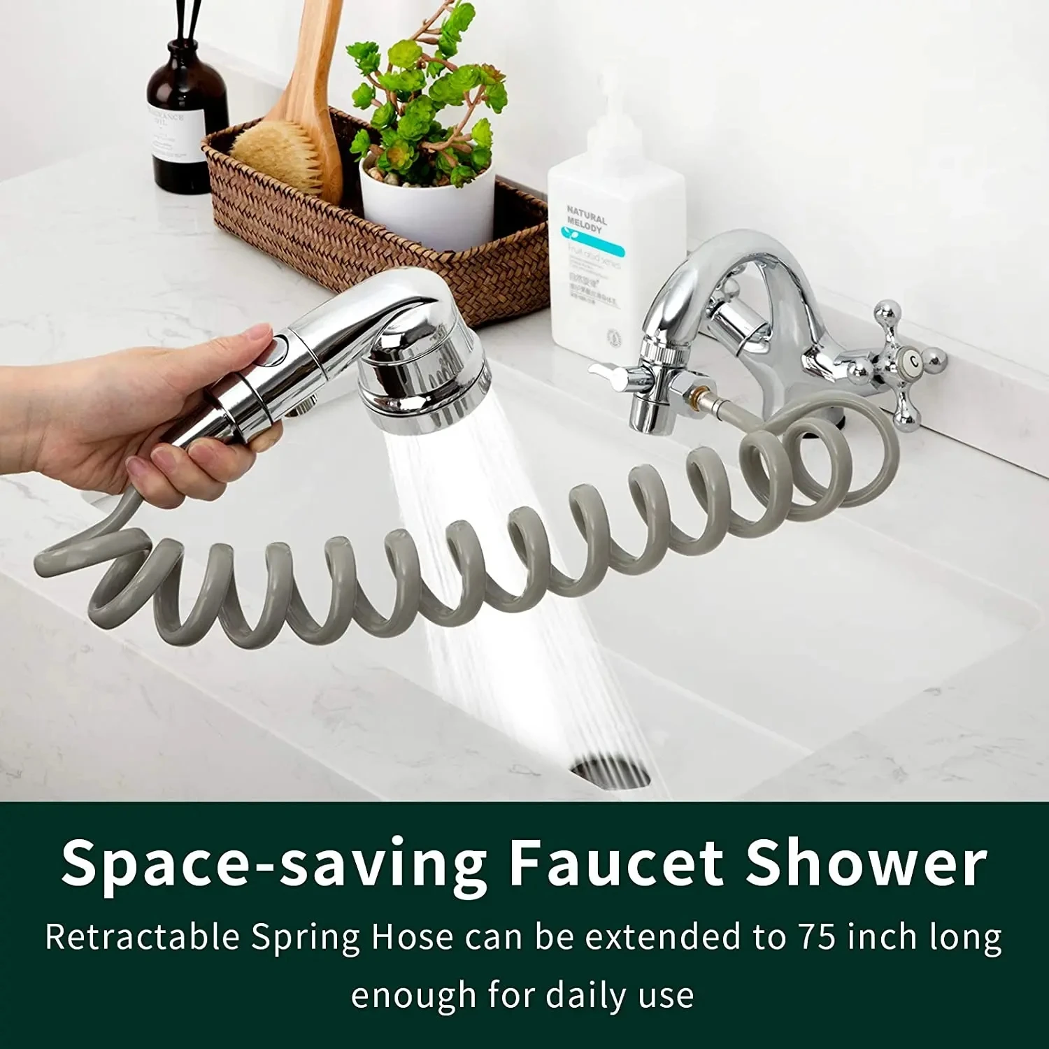 Nuevo extensor de grifo, cabezal de ducha externo, adaptador de grifo de baño, accesorio, grifo de lavabo, juego de cabezal de ducha externo