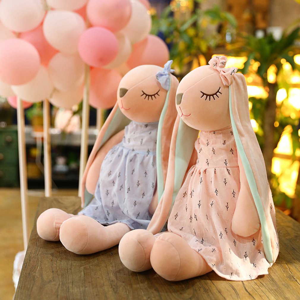 Boneca de coelho fofa de 35cm/14 polegadas, boneca de brinquedo de pelúcia, boneca de coelho calmante para bebê, boneca de dormir, animais de pelúcia, brinquedo de boneca de pelúcia infantil
