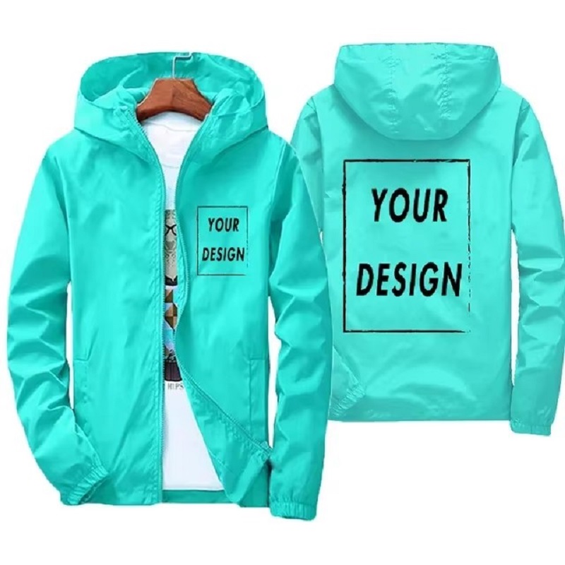 2025 free design custom picture logo autumn jacket men's windproof casual clothing plus size 7Xl men's jacket outdoor