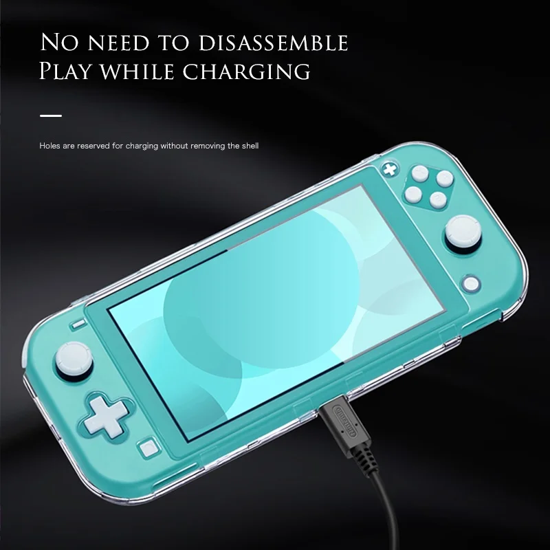 DATA FROG Nintendo Switch Lite Game Console Capa completa Capa de cristal Antiderrapante Acessórios de proteção NS