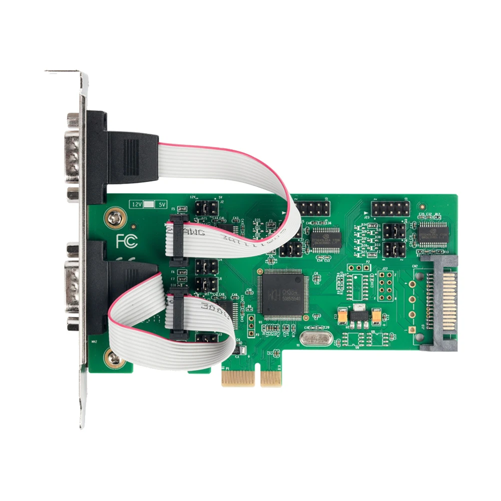 BABQ PCIE-4 직렬 포트 카드 산업용 등급 COM 포트 RS232 신호 1 핀/9 핀 전원 공급 장치 DB9 핀 Wch384 칩셋