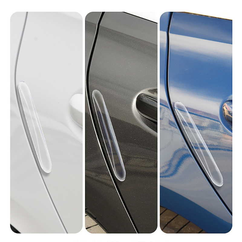 4Pcs Auto Tür Rand Schutz Flexible PVC Seite Tür Schutz Wasserdicht Selbstklebende Anti-Kollision Schutz Streifen Universal