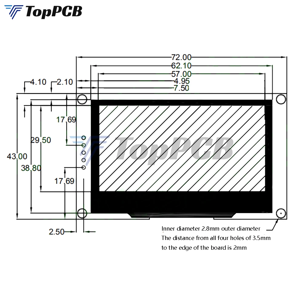 Módulo de pantalla OLED SSD1309 de 2,42 pulgadas 128*64 12864 pantalla I2C IIC 3,3 V blanco azul verde amarillo para Arduino Raspberry Pi