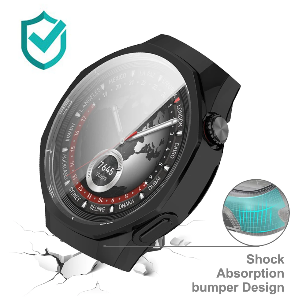 TPU Case for Huawei Watch GT 5/GT5 Pro 41/42/46mm - All-Around Protective Cover Screen Protector Anti-scratch Shell Accessories
