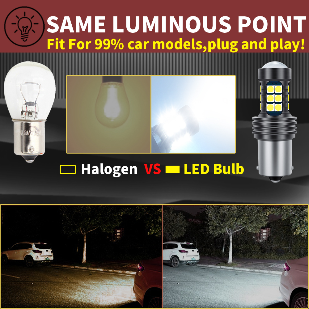 2 uds P21W 7506 BA15S luz LED de respaldo Blub lámpara de marcha atrás Canbus para Volvo C30 C70 S40 S60 S70 S80 V40 V50 V60 V70 XC60 XC70 XC90