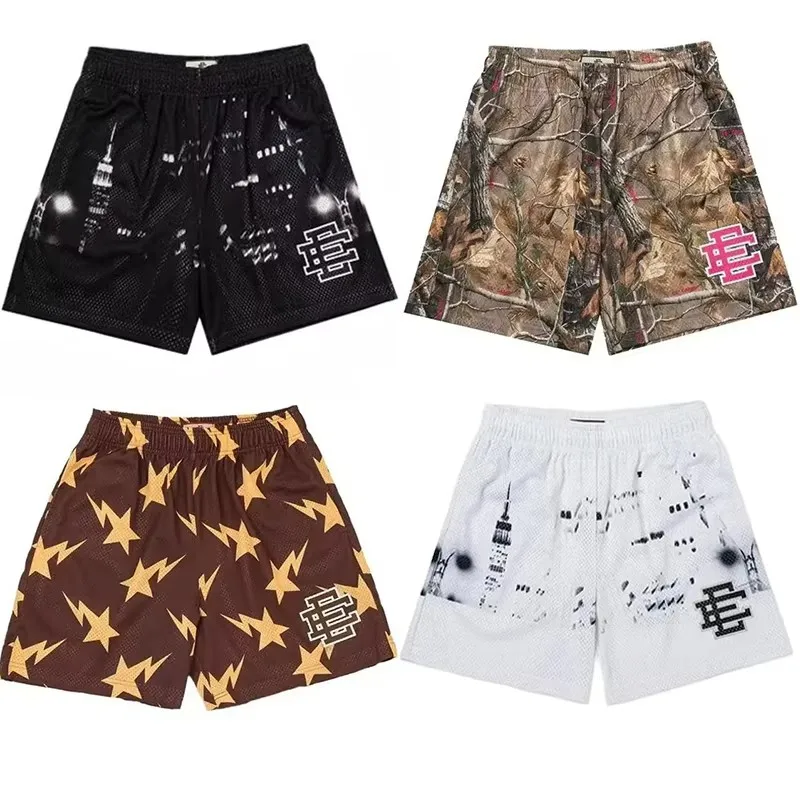 Ee eric emanuel masculino praia board shorts treinamento de fitness esporte calças curtas verão ginásio jogging malha shorts casuais