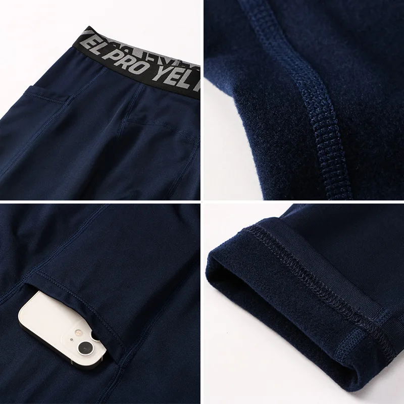 Fanceey フリースサーモ下着冬熱男性ロングジョンズ暖かい熱服ラッシュガードキットロング圧縮下着新しい