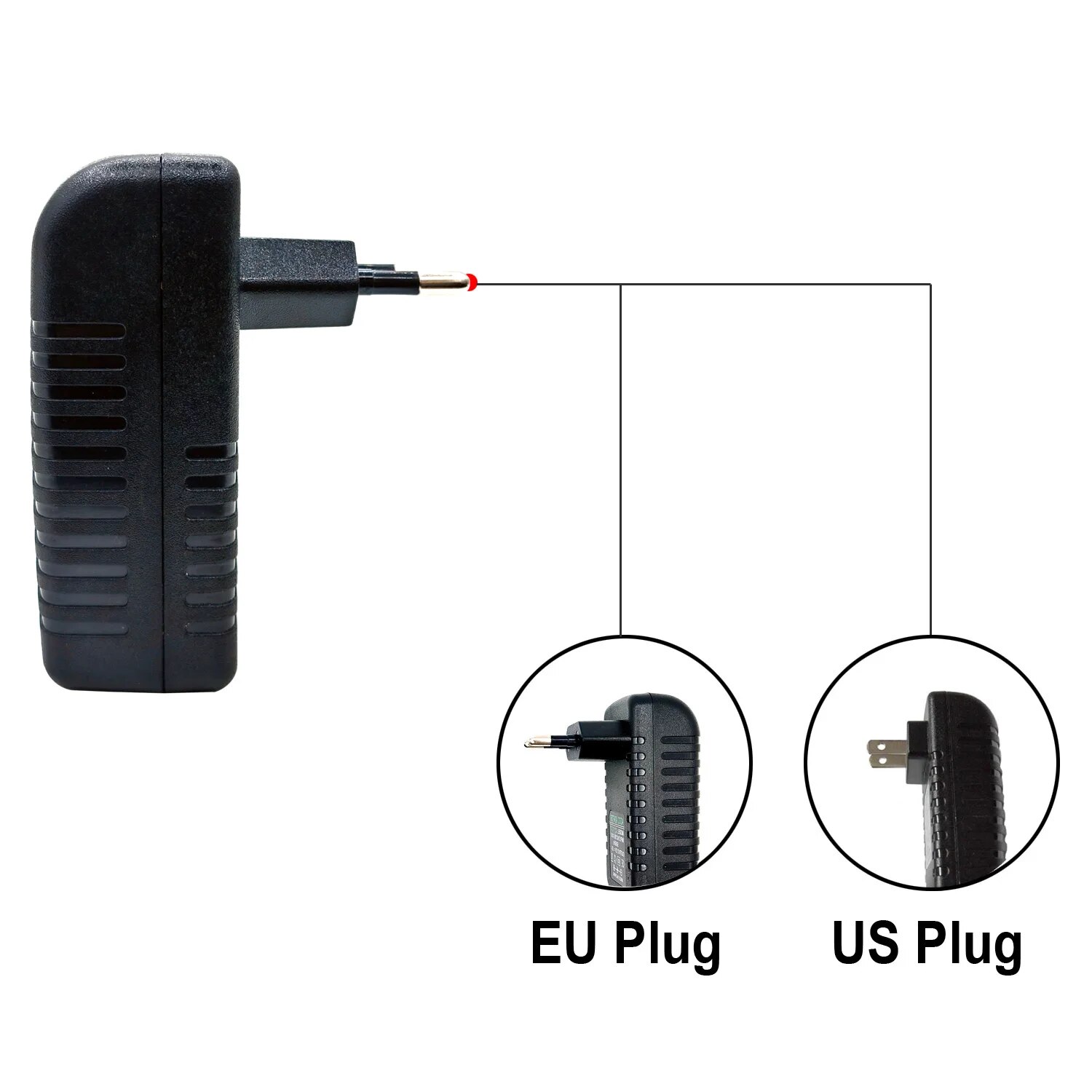 Adaptador de fonte de alimentação poe para vigilância de segurança cctv, 48v, 0,5a, plugue ue/eua para injetor, câmera ip ethernet, interruptor poe, roteador nvr