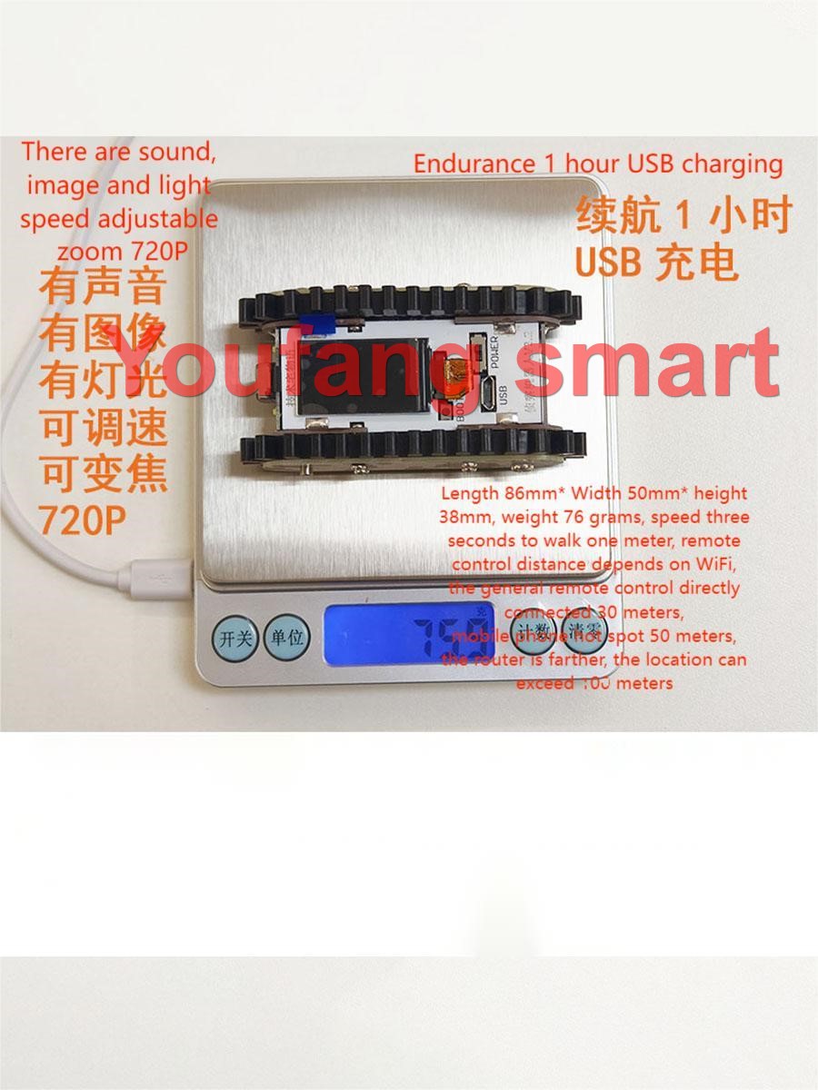 Esp32 s3 mini auto metall tank chassis traktor crawler app/griffs teuerung scout wagen tank für esp32 vscode programmier baren roboter