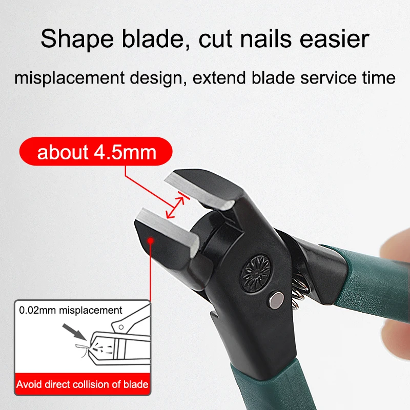 Anti-Splashเล็บClipperสแตนเลสเล็บปลอมเครื่องตัดTrimmer Clipper Hardหนาเล็บปลอมตัดClipperเล็บเครื่องมือ