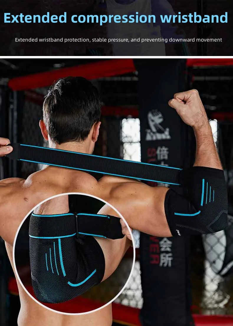 Coderas de vendaje para Fitness, funda de soporte de compresión para tendinitis, codo de tenis, Protector de soporte para reducir el dolor articular, 1 Uds.
