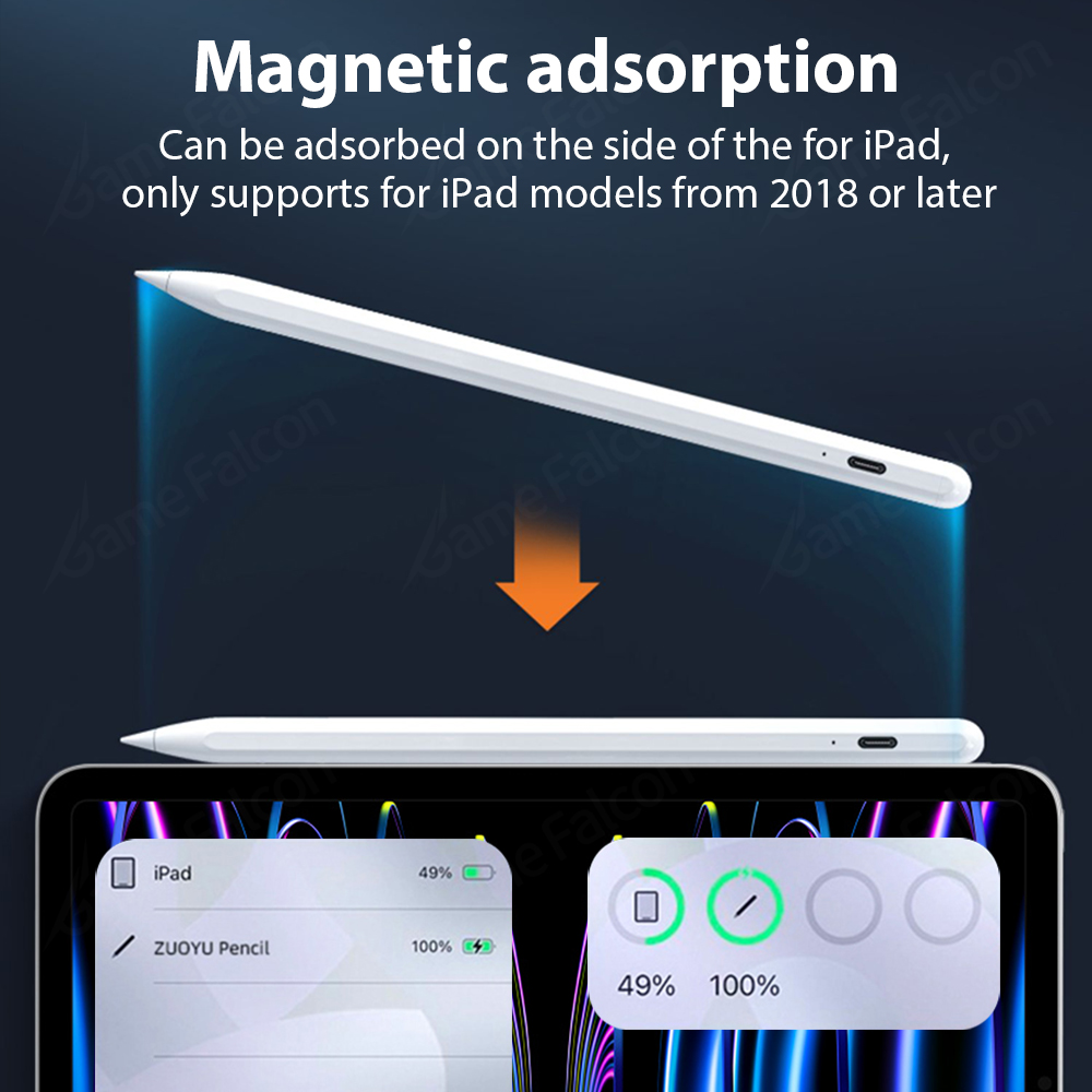 For Apple Pencil For Ipad Pro 13 11 12.9 M4 2024 Air 4 5 Stylus Pen For Ipad 9 8th 9th 10th Gen Mini 6 10.2 Bluetooth Touch Pens