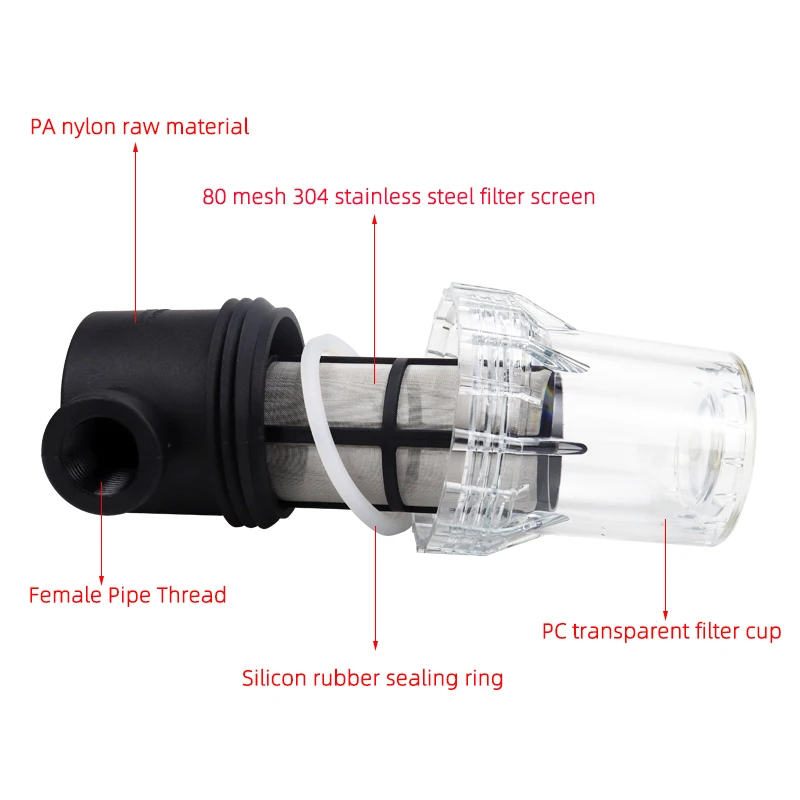 สวนรดน้ํากรอง 1/2 ''3/4'' 1 ''พลาสติกระบบชลประทานสิ่งสกปรก Prefilter เพาะเลี้ยงสัตว์น้ําในครัวเรือนท่อกรอง