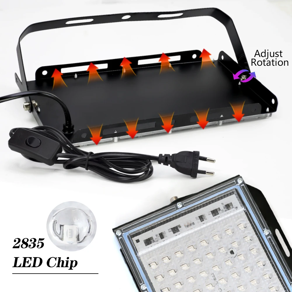 395nm UV LED ステージブラックライト紫外線 50 ワット 220V 効果ライトフラッド紫外線ランプ蛍光パーティーステージライトネオンバー