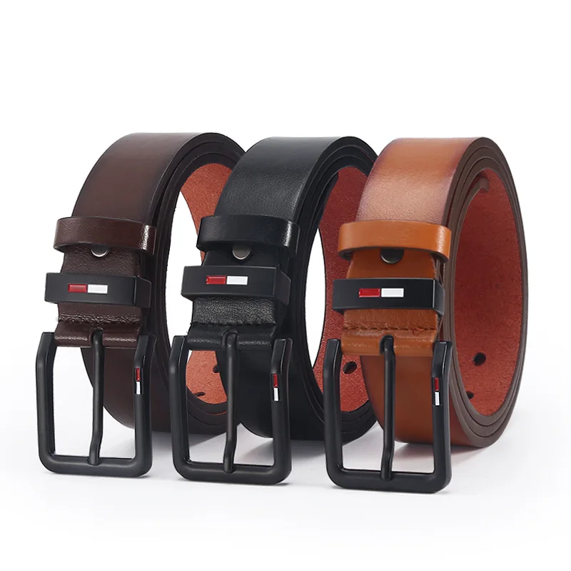 Cinturón con hebilla para hombre, cinturón versátil de moda de estilo coreano, cinturón vaquero para hombres jóvenes