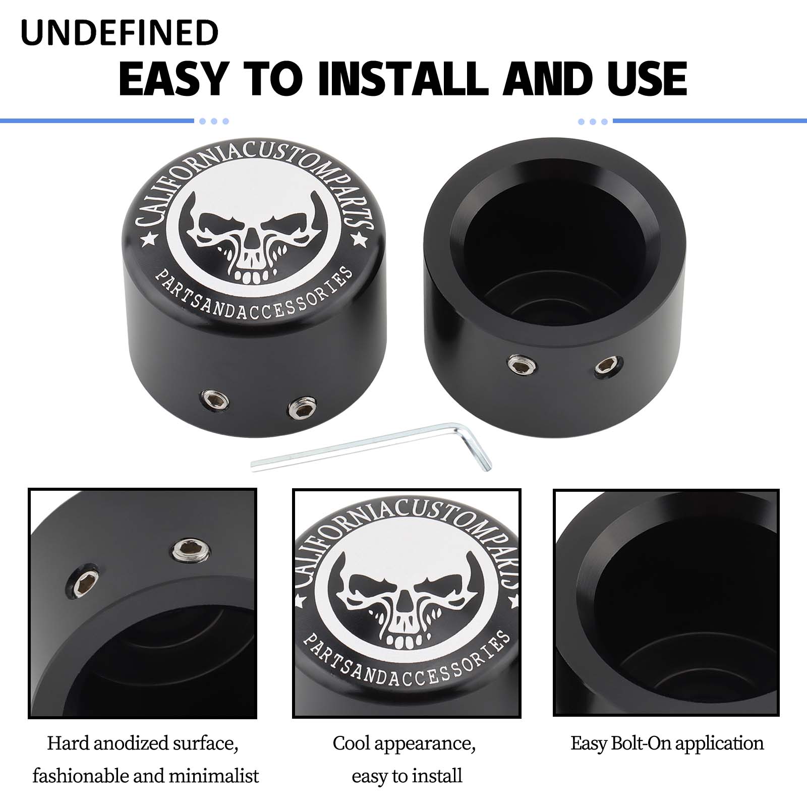 オートバイスカルフロントアクスルナットカバーキャップハーレースポーツスター XL ソフテイルツーリングロードストリートグライドダイナストリートファットボブに適合