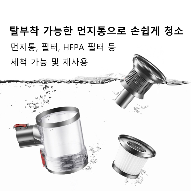 무선 핸드 헬드 진공 청소기 25kPa 강력한 흡입 듀얼 모터 LED 조명 분리형 배터리 무선 홈 먼지 청소기