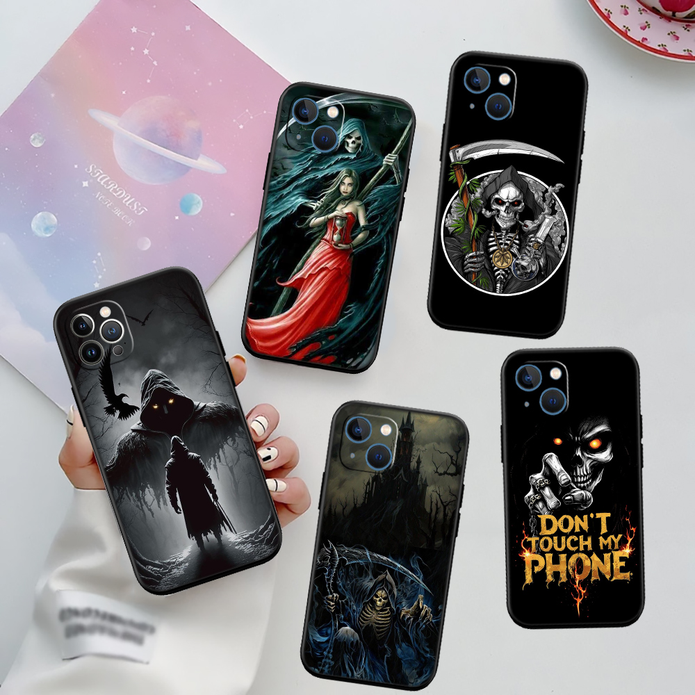 Casing Ponsel Tengkorak Grim Reaper AY9 untuk Samsung Galaxy A21S A22 A31 A32 A41 A42 A51 A52 A71 A72 A81 A82 A91 M20 M30 M30S M31 M51