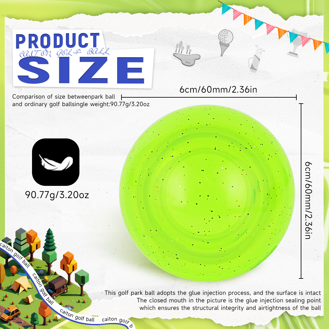 Caiton 1 Stück 4-lagiger Park-Golfball – hervorragende Haltbarkeit, verbesserte Spin, lebendige Farben, hohe Elastizität, für Spaß und Training.