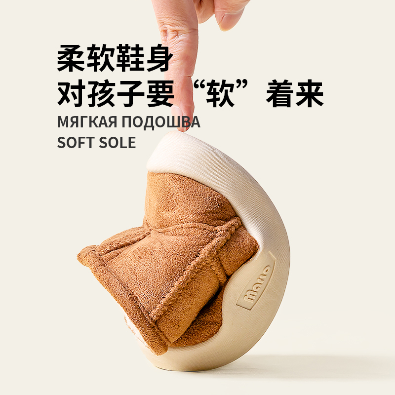 Веселые зимние ботинки для девочек и мальчиков в стиле Марио, Детские уличные зимние ботинки (для малышей/маленьких детей)