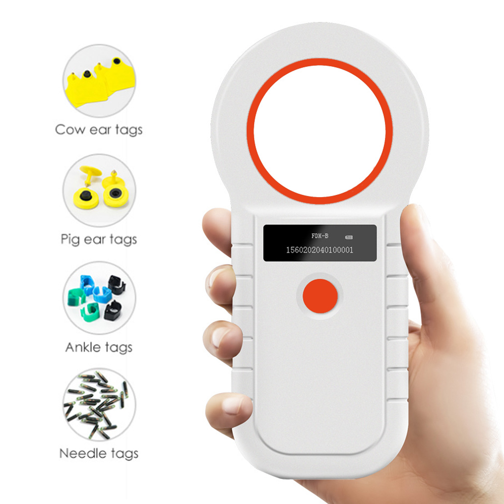 134.2KHz RFID Animal Reader 15 Digits 125KHz Pet ID Scanner EMID FDX-B ISO 11784/85 Microchip Tag Registration For Cow Sheep Dog