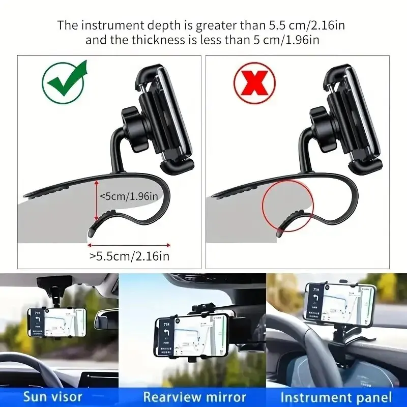 Uchwyt na telefon samochodowy uniwersalny uchwyt na deskę rozdzielczą uchwyt samochodowy GPS telefon komórkowy wsparcie w uchwycie samochodowym dla iPhone Samsung Xiaomi