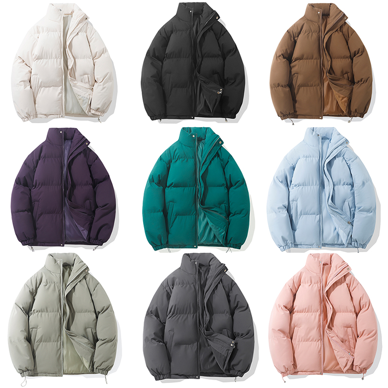 Veste matelassurera vintage pour femme, manteau rembourré en coton, col haut, fermeture éclair, chaud, automne, hiver, Y2K