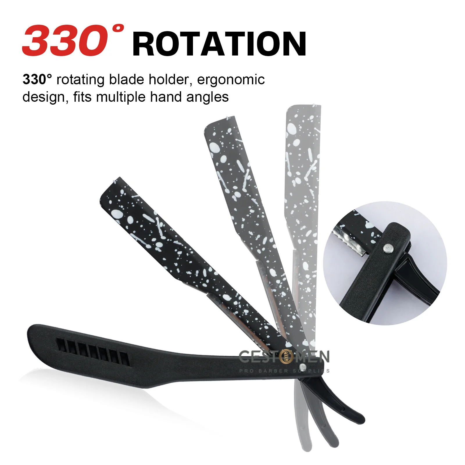 Newest 1PCS Men's Classic Folding Shaving Razor Holder Camouflage Pattern Manual Shave Tool Straight Edge Beard Cut Trimmer