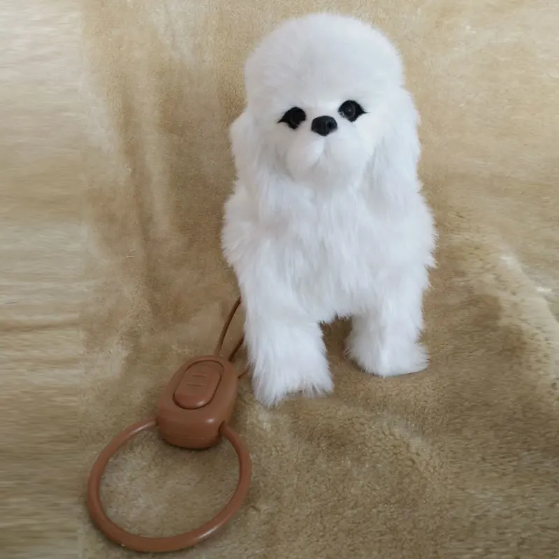 Điện Tử Sang Trọng Chó Robot Đồ ChơI Mèo Hát Bài Hát Con Chó Con Dây Điều Khiển Nhạc Động Vật Đi Bộ Vỏ Cây Điện Mèo Con Thú Cưng Trẻ Em Sinh Nhật quà Tặng
