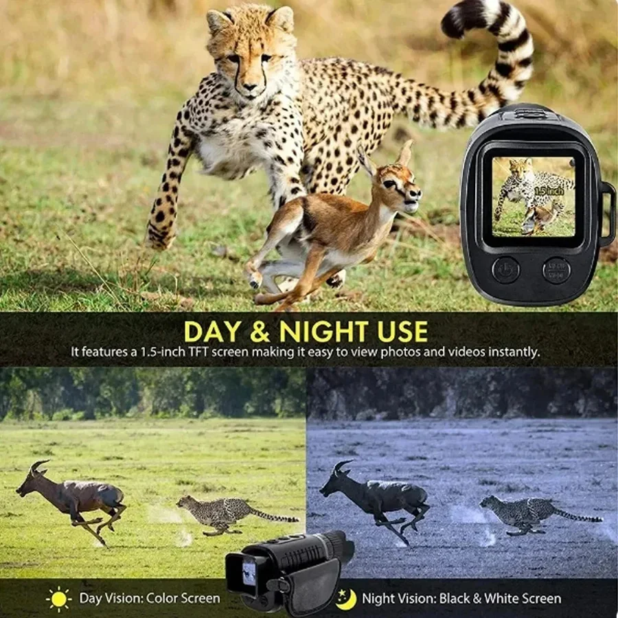 暗視単眼,デジタルズーム,赤外線光学単眼,狩猟用長距離望遠鏡,5倍写真,300m